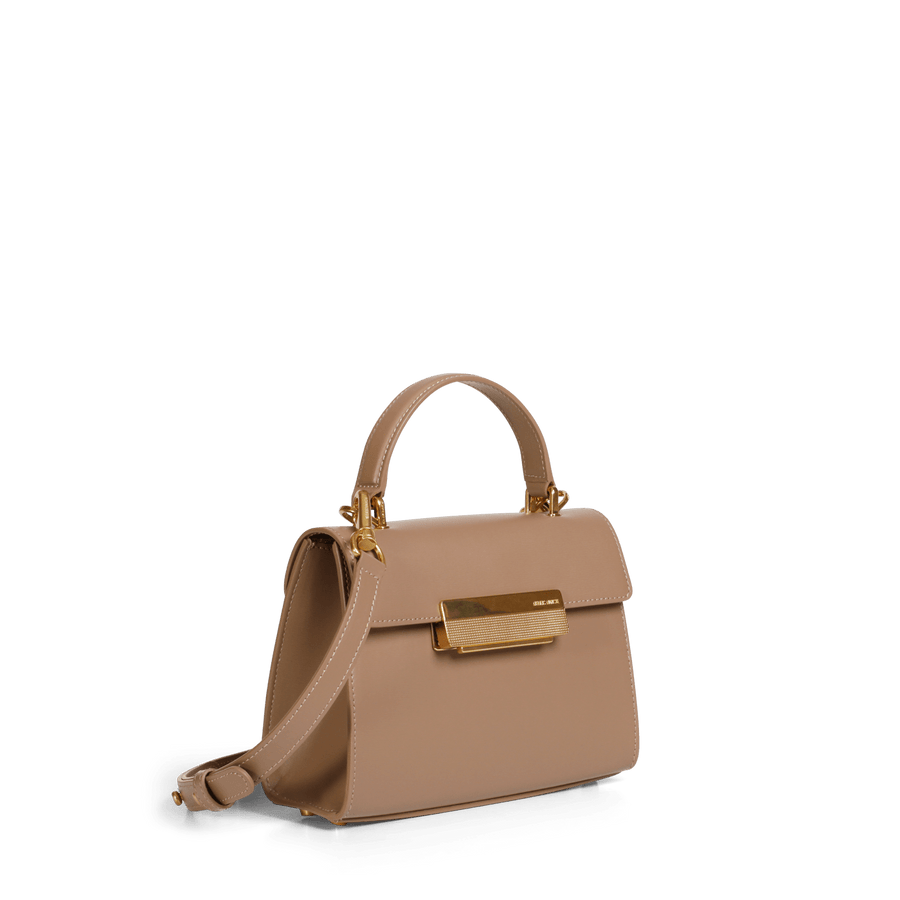 Mini Capucine Gold Edition - Cuir Box Taupe Ateliers Auguste