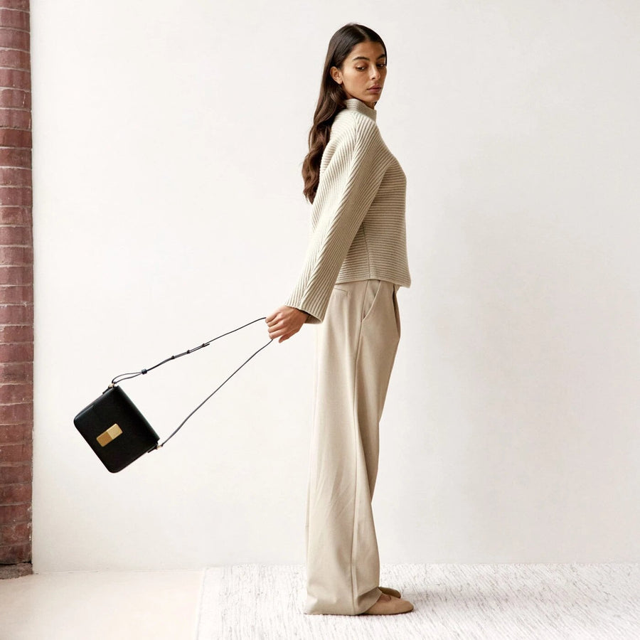 Mini Monceau Gold Edition - Cuir Box Noir Ateliers Auguste