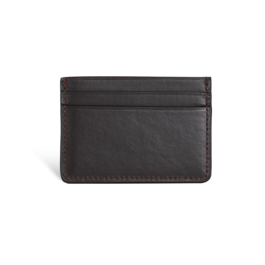 Porte cartes Bouloi - Cuir Lisse Marron Ateliers Auguste